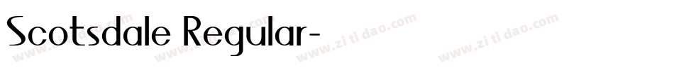 Scotsdale Regular字体转换